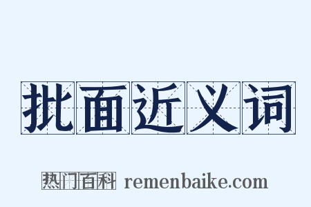 批面近义词是什么意思的图片